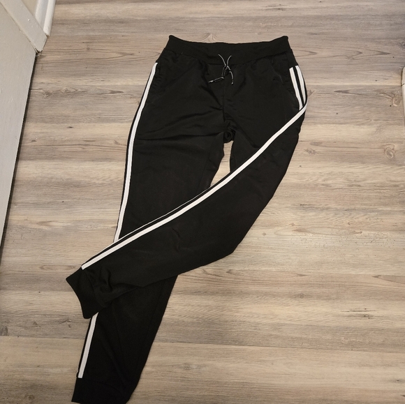adidas Pants - AdidasPrime 3 Stripes Track  Womens Black Tapered Joggers